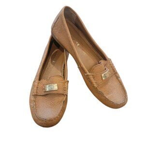 COACH Fredrica Pebble Grain Leather Loafers - Ginger
